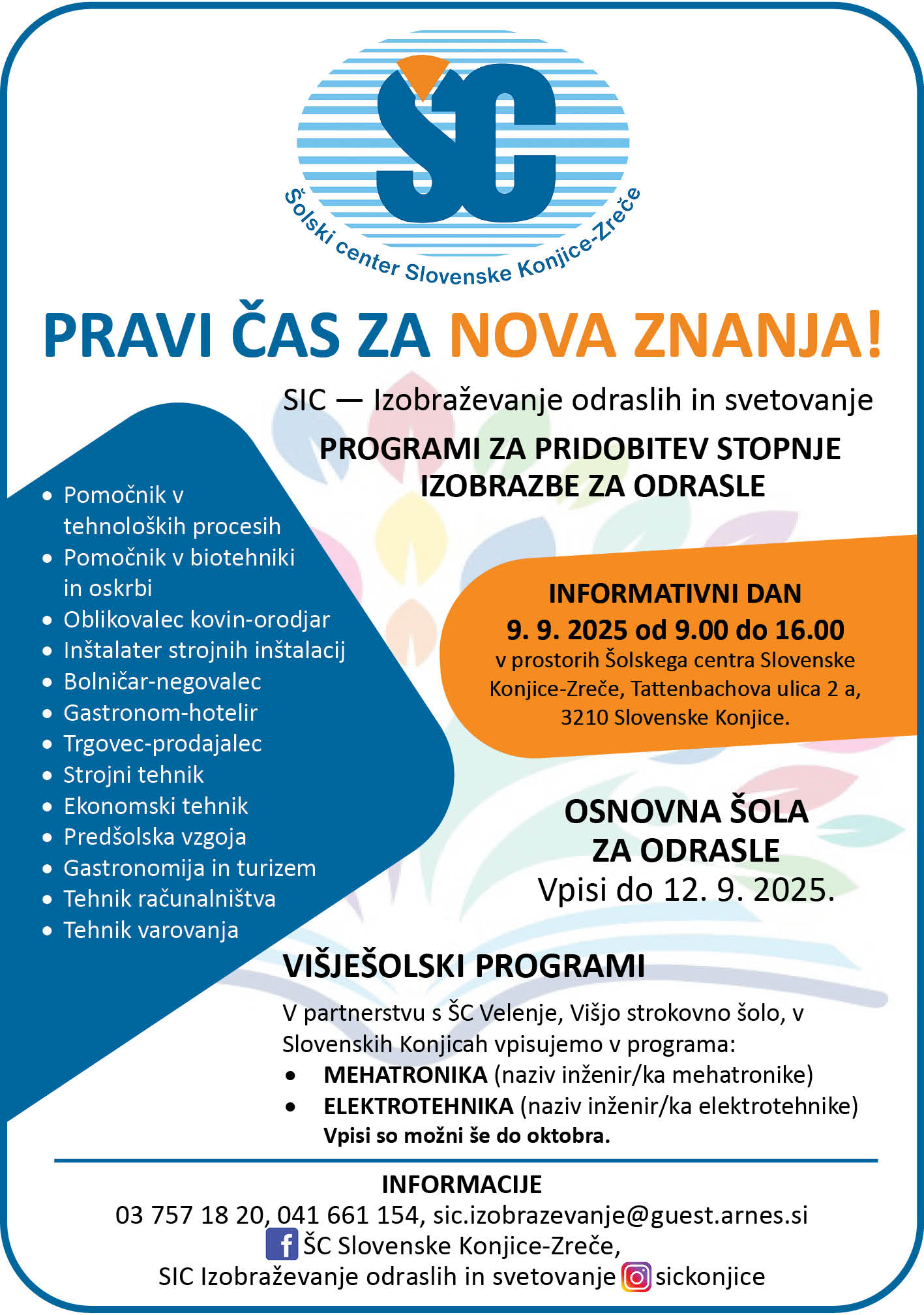 Vpis izobraževanje odraslih