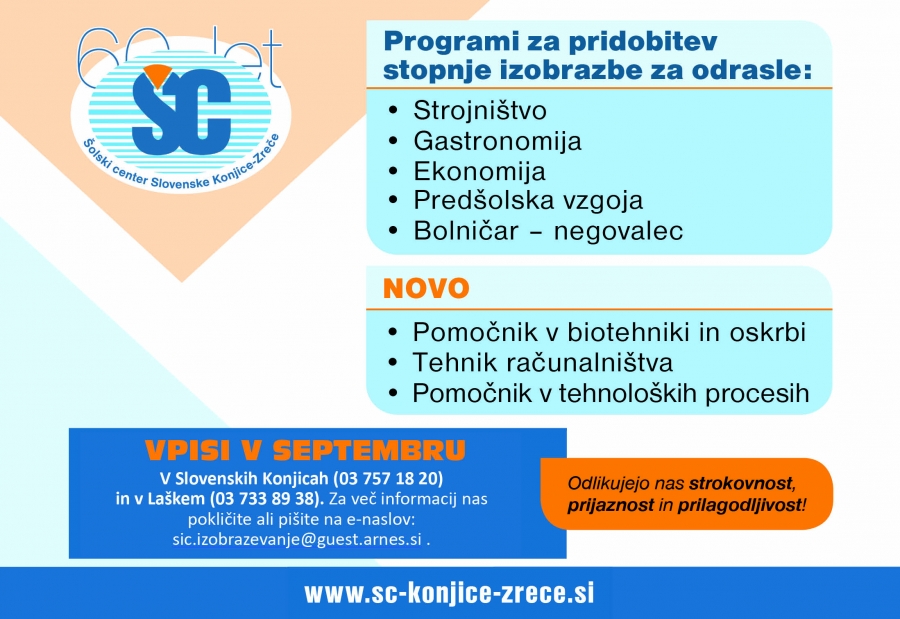 Programi za pridobitev stopnje izobrazbe za odrasle 